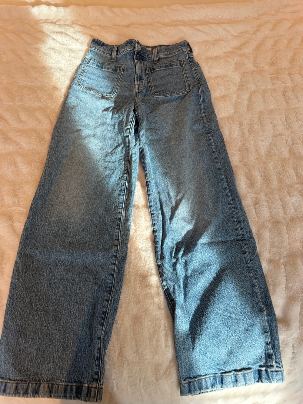 Madewell Light Blue Wide-Leg Denim Jeans